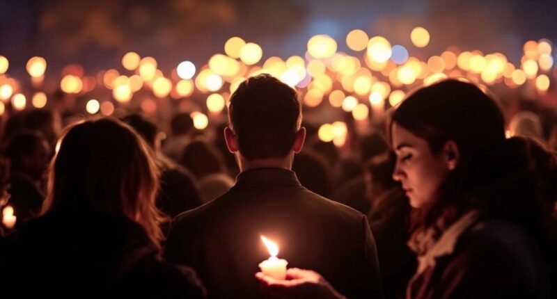 Candlelight Vigil For Victims Of Turkiye Terrorist Attack.