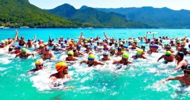 Athletes Competing In Ironman Malaysia At Langkawi.